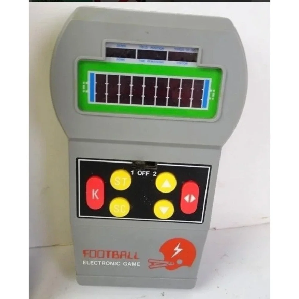 Vintage Handheld Electronic Football Game Model 003201 Box Manual PARTS AS IS